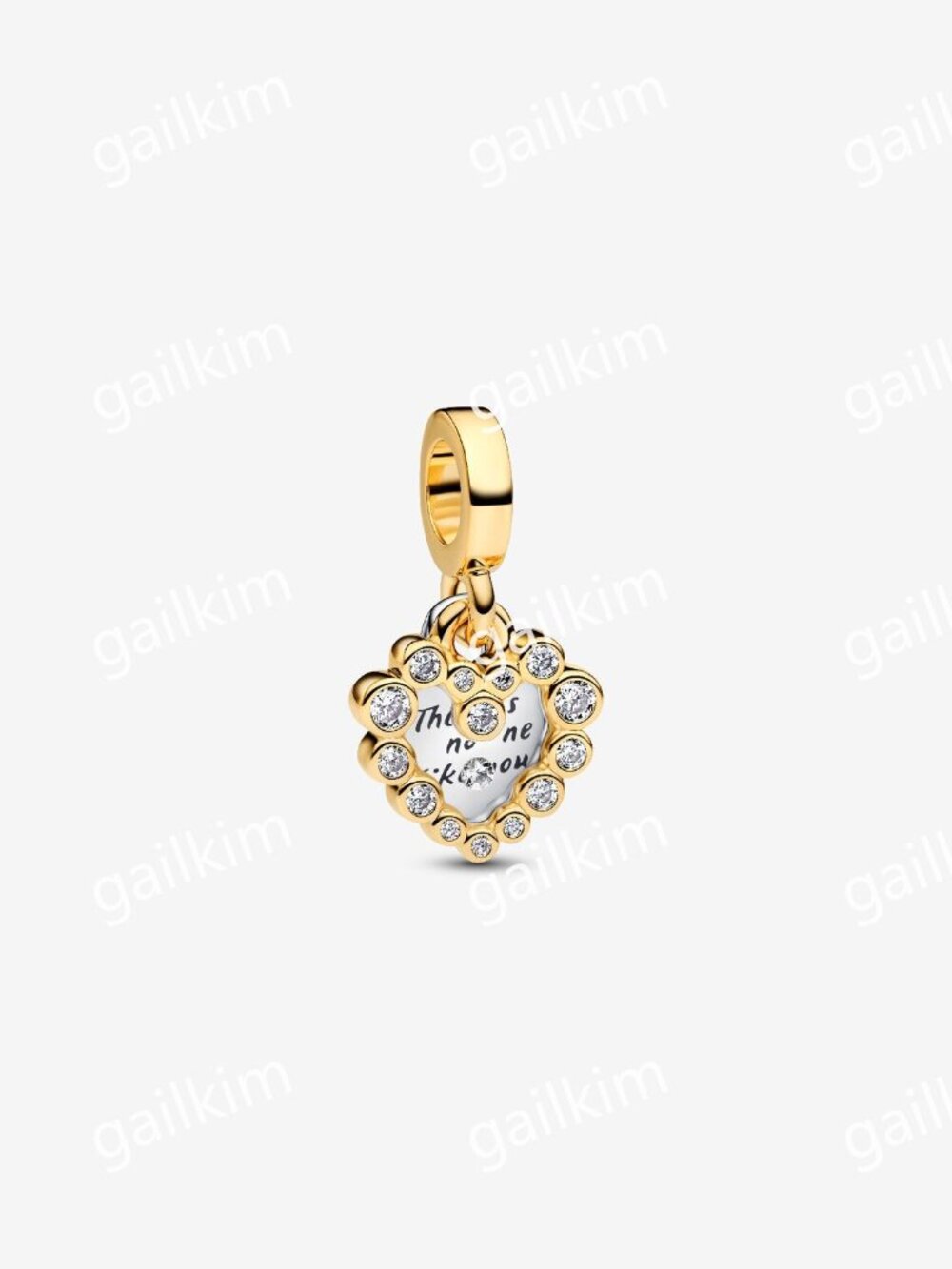 Pandora Sparkling Heart Double Dangle Charm